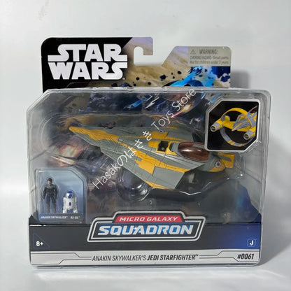 Star Wars Micro Galaxy Squadron Serie T-70 X-Wing Tie Fighter A Wing Obi Wang Jedi Interceptor Class Vehicle Figure Model Toy