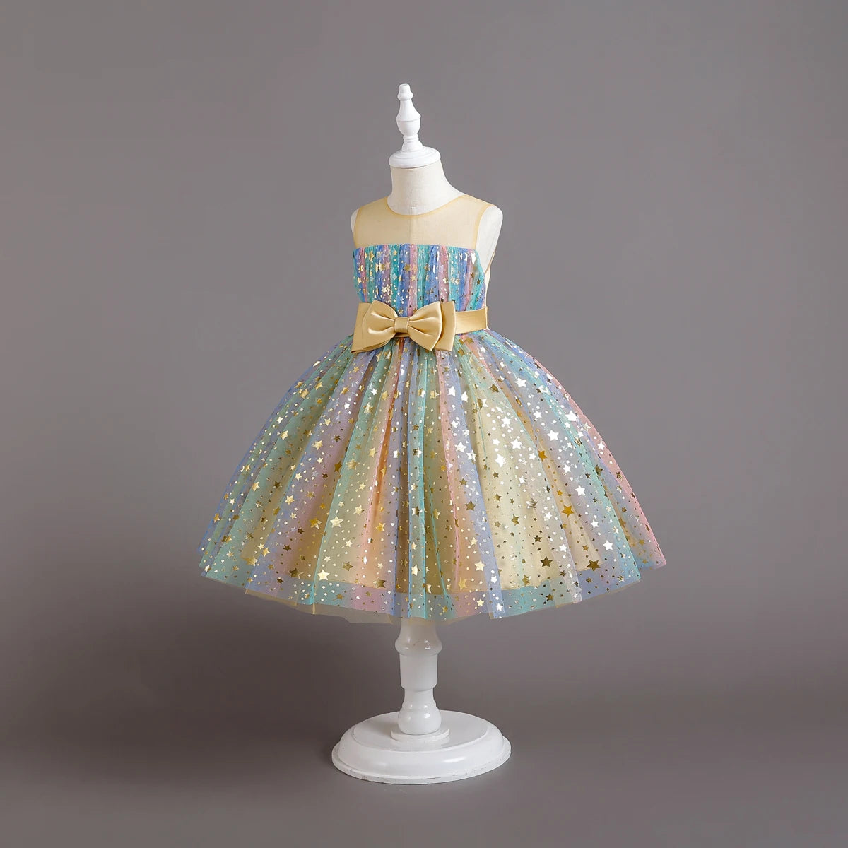 1-10 Years Baby Girl Clothing Rainbow Sequins Dress For Christmas Halloween Brithday Party Kid Girl Wedding Princess Dresses