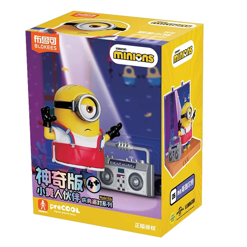Original Blokees Minions PreCOOL Series Jelly Factory & Minions Celebration Party blind box Peripheral Collect Toys Boy Gifts