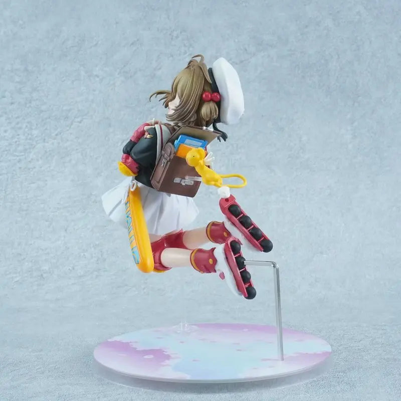 20CM Cardcaptor Sakura Kinomoto Sakura Roller Skating Anime Characters Figure Desktop Ornament Collectible Toy Model Statue Gift