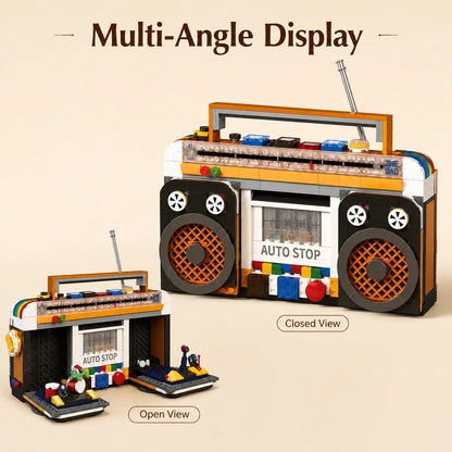 554PCS Color Radio Model Building Blocks Retro Small Home Appliances Assembly Bricks DIY Toys Desktop Deco Adult Holiday Gift