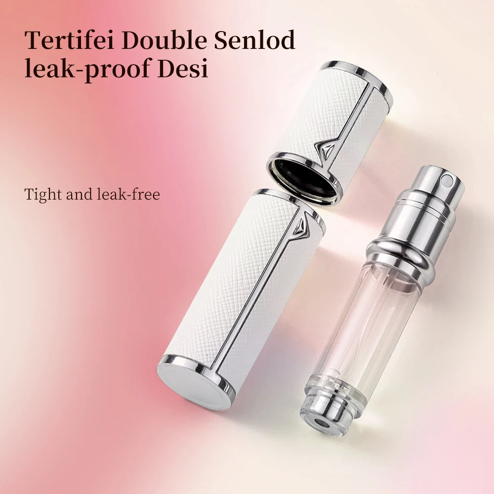 Louischanzl Premium PU leather Sprayer Suitable for Boarding Tight Sealing Travel Perfume Spray 5ml Perfume Atomizer  Bottle