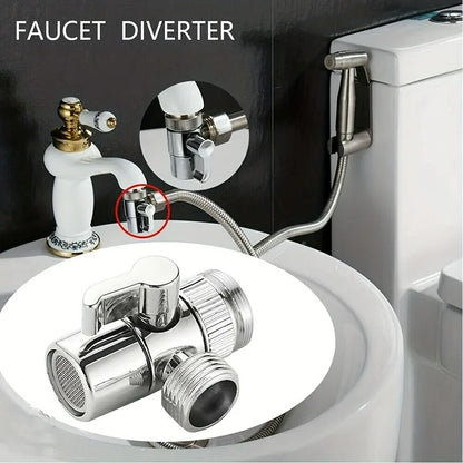 Universal  Faucet Switch Adapter Kitchen Sink Splitter Diverter Valve Water Tap Connector For Toilet Bidet Shower Bathroom