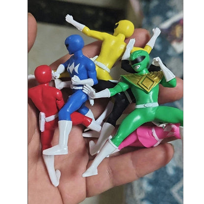 6-Piece Set Hasbro Power Rangers Series Small Size Genuine Model Toy Action Figure