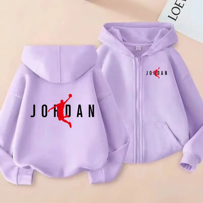 Children's Zipper Style Hoodie Sweatshirt Fashion Idol Star Charming Coat Boys Girls 3-12Yrs Casual Sports Cardigan Gift