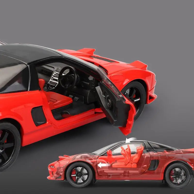 1/32 Honda Acura NSX NA1 JDM Racing Toy Car For Kid Diecast Vehicle Miniature Model Pull Back Sound Light Collection Gift Boys