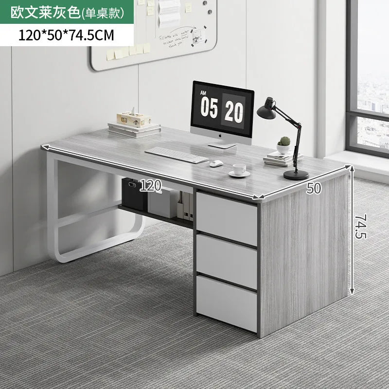 Bedroom Computer Desk Desktop Desk Chair Combination With Drawers Office Desks White Gaming Workstations Escritorio Furniture