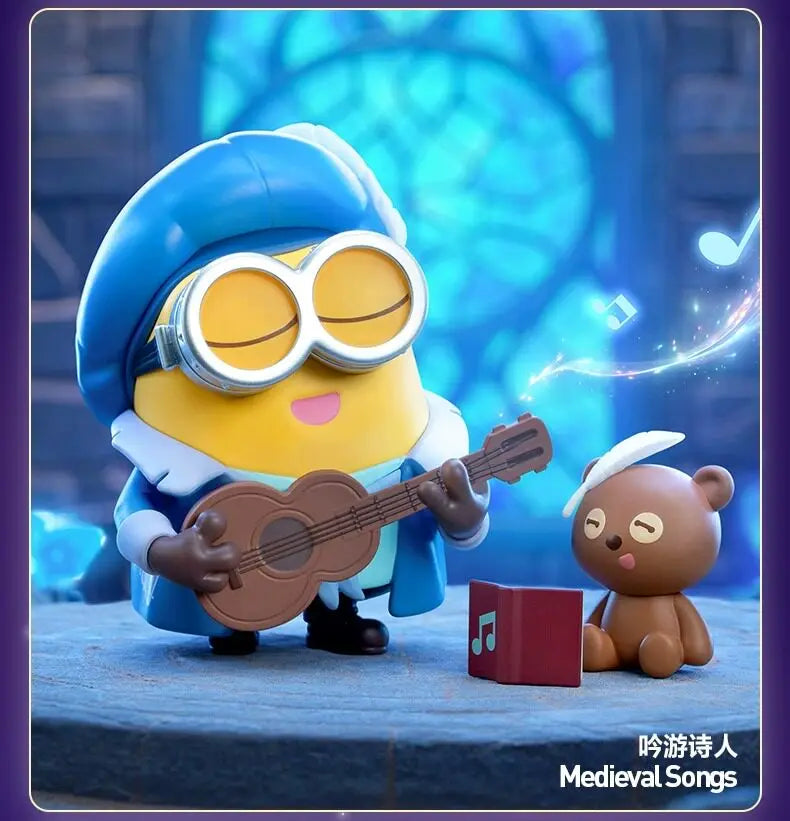 POP MART Original Minions Bedtime Stories By Bob And Tim Series Blind Box Anime Figure Mystery Box Desktop Toy Surprise Gift