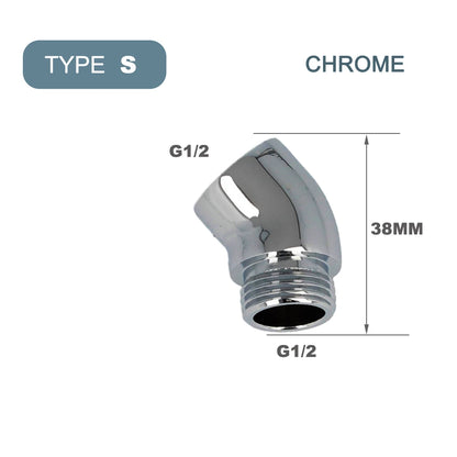 G1/2 Elbow Adapter Shower Head Female and Male Thread Rainfall Shower Handheld Shower Connector Angle 90° 135° Accessory