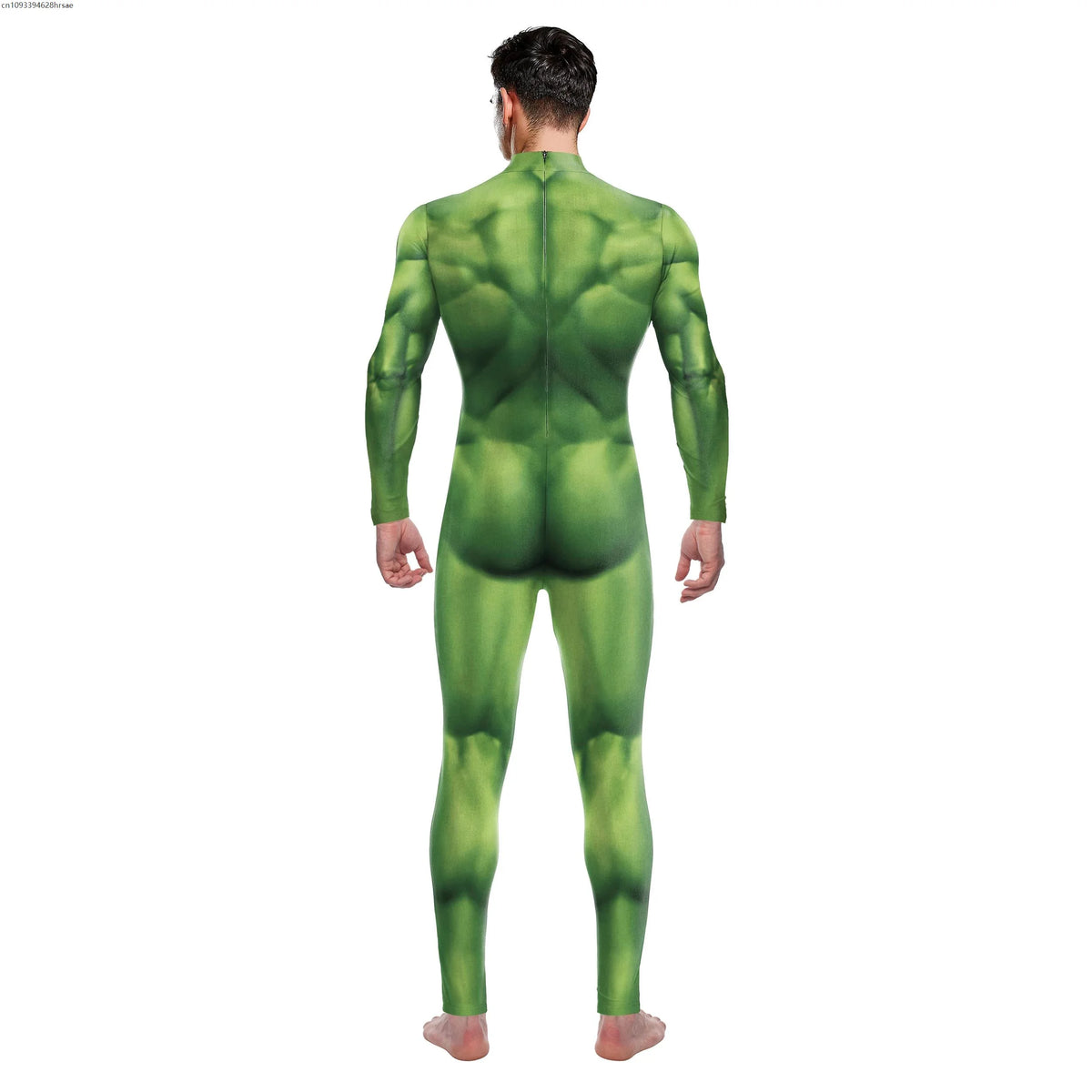 Halloween Cosplay Costume Purim Green Muscle 3D Print Men Jumpsuit Carnival Spandex Zentai Bodysuit Women Men Holiday Party Wear