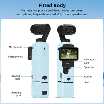 New DJI OSMO Pocket3 Silicone Case scratch-resistant lens protection cover suitable for DJI OSMO Pocket3 outer shell accessories