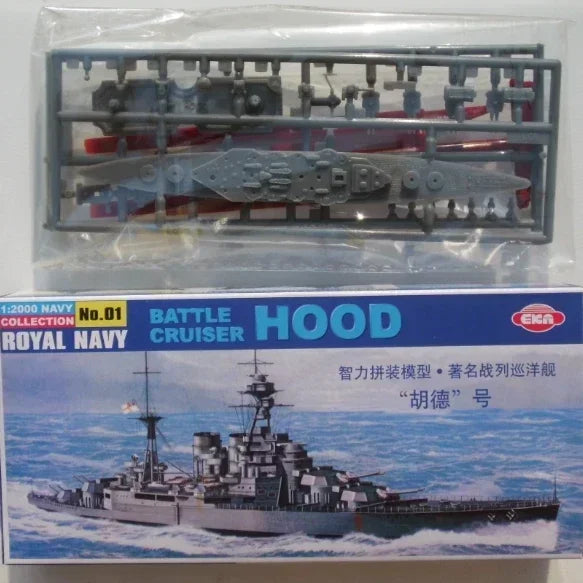 1/2000 Warship Assembly Model 4D Aircraft Carrier Cruiser HOOD MISSOURI Plastic Kit Toy for Children