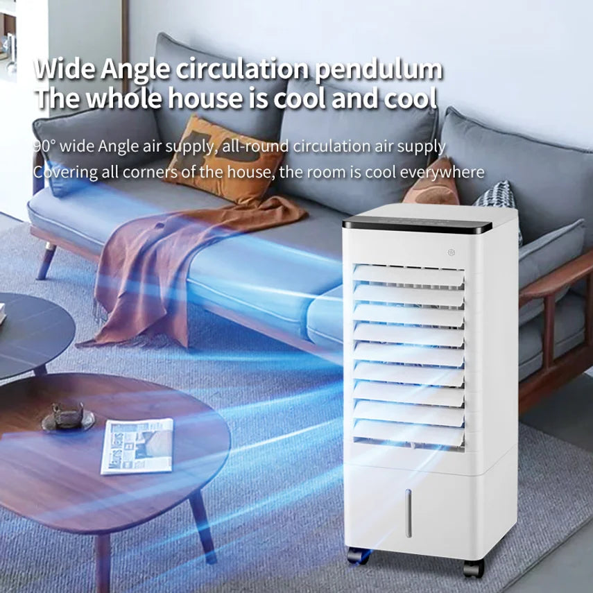 High-end Cooling Fan For Home And Car Use, Smart Vertical Circulating Air Cooler With Voice Remote Control
