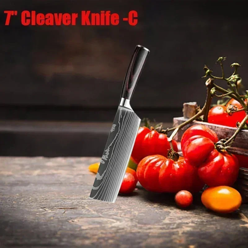 Damascus Kitchen Knives Professional Chef Knife Japanese Santoku Slicing Knife Stainless Steel Boning Knife Butcher Knife