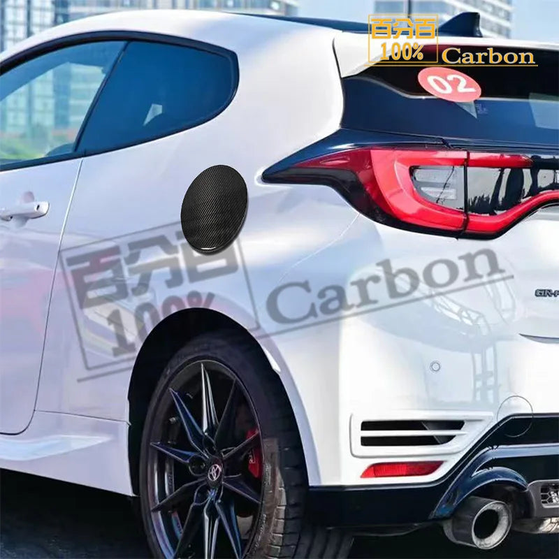 Real Carbon Fiber Fuel Tank Cap Oil Gas Cover for Toyota GR Yaris 2025up