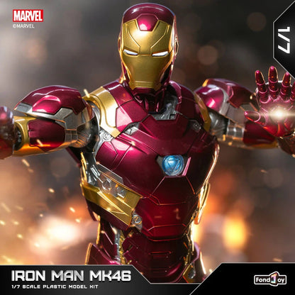 Fondjoy Marvel Iron Man MK46 Assembled Model Action Figures Reactors Can Emit Light Collect Desktop Ornament Boy Toy Idea Gifts