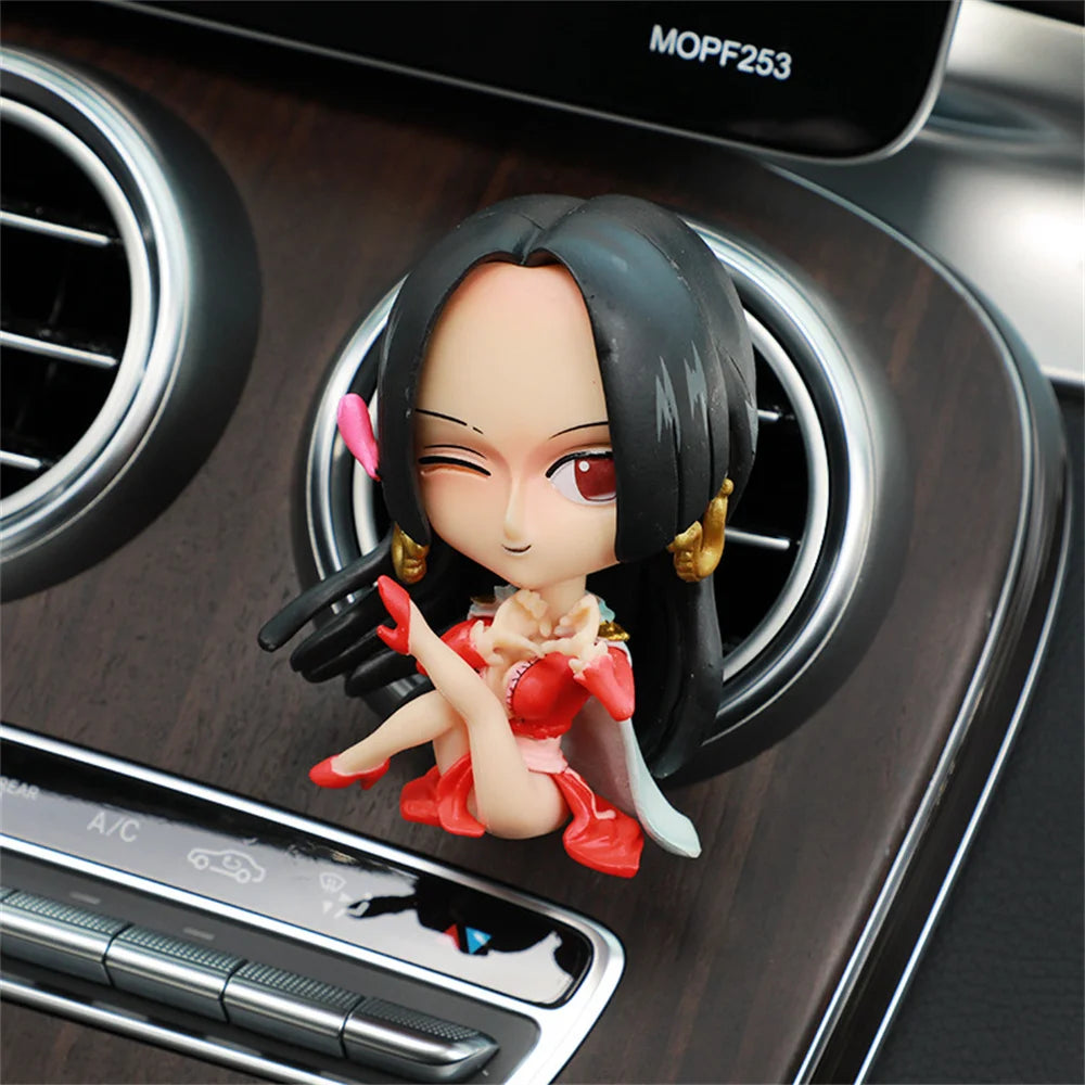 ONE PIECE Action Figures Cartoon Car Air Vents Perfume Holder Fragrance Tablet Luffy Car Accessories Decorative Ornaments Gifts