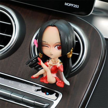 ONE PIECE Action Figures Cartoon Car Air Vents Perfume Holder Fragrance Tablet Luffy Car Accessories Decorative Ornaments Gifts