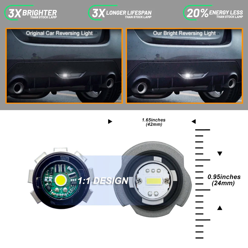 LW5B LED Backup Reverse Light Bulbs For 2020+ Toyota Yaris IV XP210/GR Yaris/Yaris Cross 2019+ Corolla E210 Hilux Mazda2 Hybrid