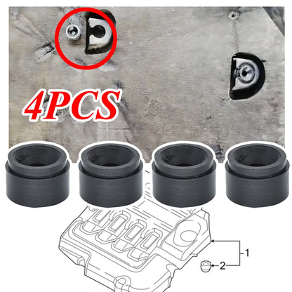 4PC Engine Rubber Mounting Bush For Porsche Cayenne VW Golf Volvo Protective Under Guard Plate Clip Grommet Support Bungs Black