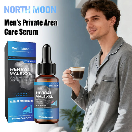 North Moon Herbal Men Body Care Essential Oil Refreshing Moisturizing Easy Absorb Non-Greasy Gentle Nourish Men Skin Massage Oil