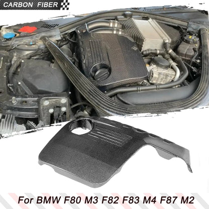 Carbon Fiber Front Engine Cover Trim for BMW F80 M3 F82 F83 M4 F87 M2 2014-2019 Car Hood Engine Cover Trim Hood Bonnet Protector