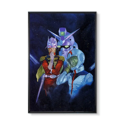 Gundam UC 0079 Frameless Canvas Print  Amuro RX-78 Poster Merchandise - Decorative Wall Art for Bedroom and Headboard