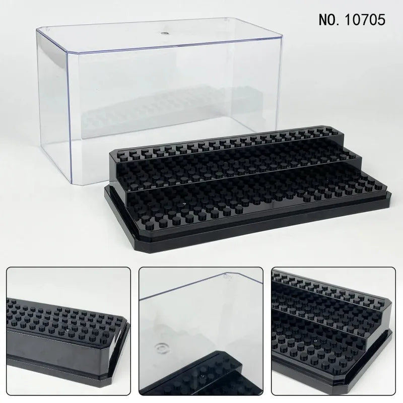 Compatible building block display box storage box building block doll collection step-by-step hand display
