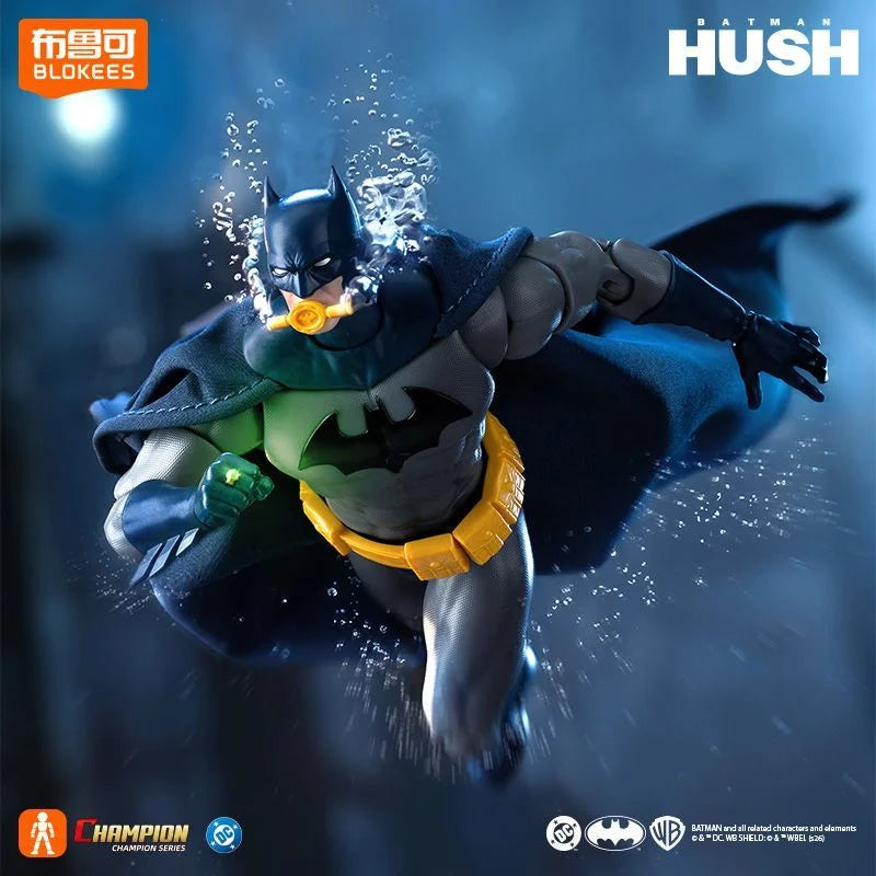 Original Blokees DC Champion Class - Hush Series Batman & Catwoman Poseable Model Kits Action Figures Ornament Collect Toys Gift