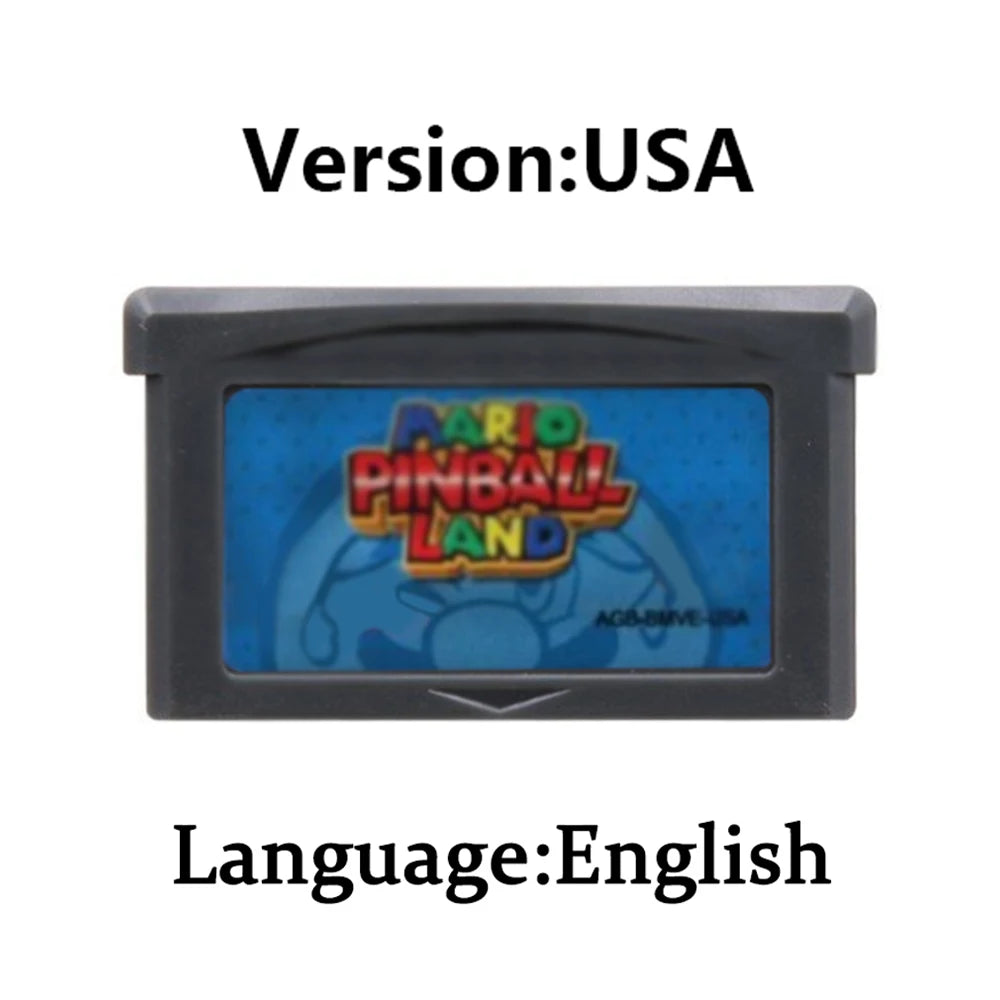 Mario GBA Games cards EUR USA Version GBA Game Cartridge 32 Bit Video Game Console Card Series Super  Wario Land4