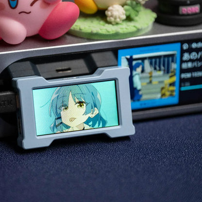 HMLAB ZNEO Gaming USB Hub - 2-to-3 Port, Independent Power, 8K Hz, With Screen, Trendy For Gaming Ambience Desk Setup Gifts
