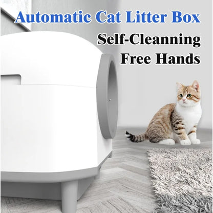 smart cat litter box Fully automatic, APP control, 80L super large space smart cat toilet, removable and washable cat litter box