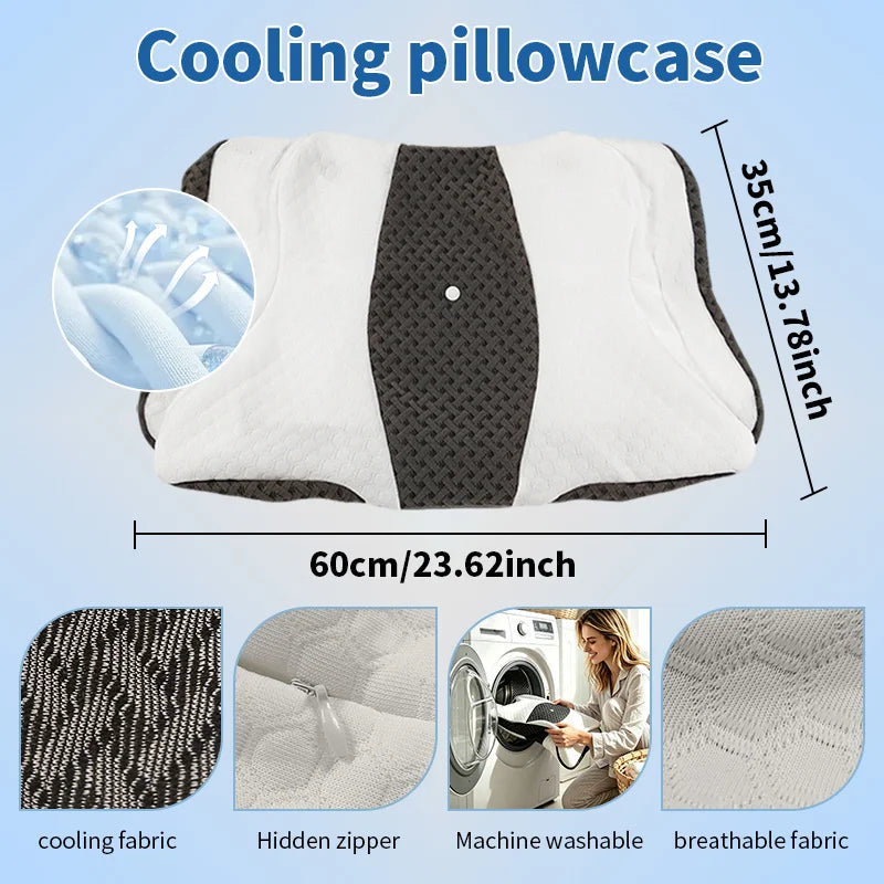 Ergonomic Butterfly Memory Neck Pillow 3-Point Support for Head Neck & Shoulders Removable Washable Cover Ideal for Comfort And