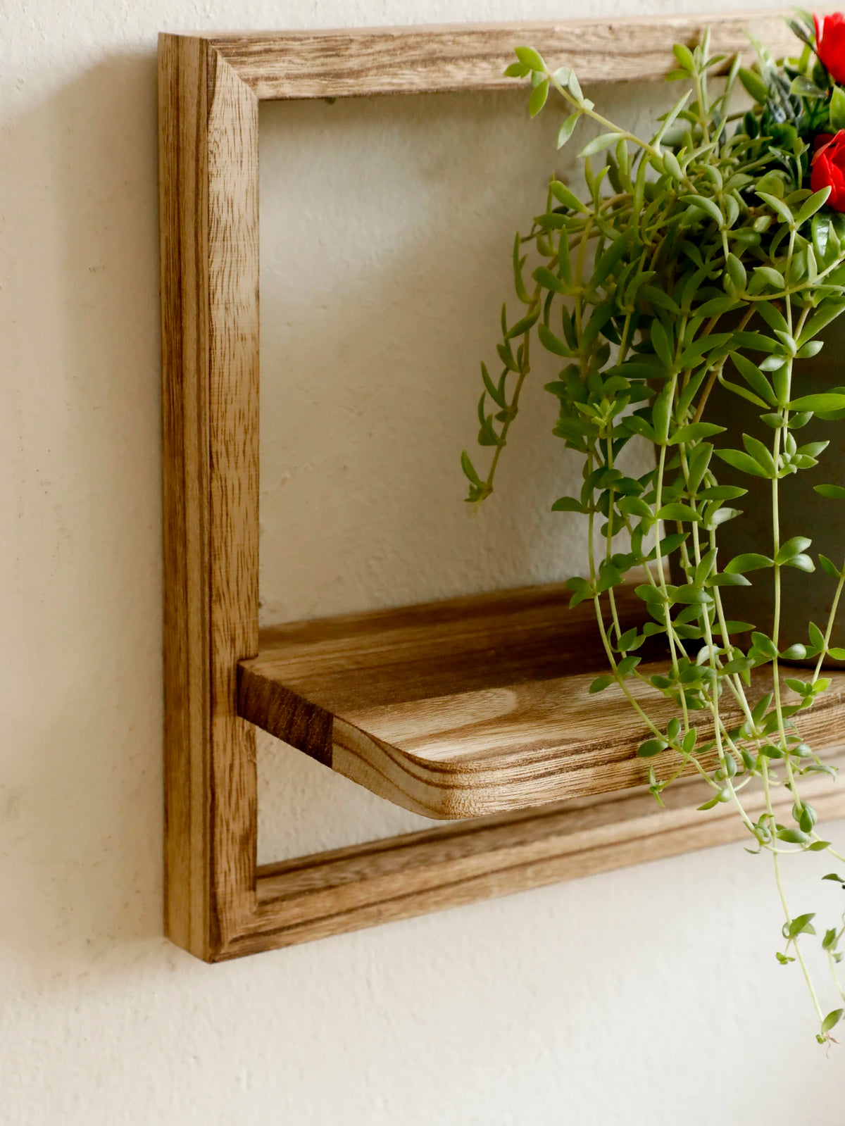 Rustic Wood Floating Shelves for Wall Decorative Wall Mounted Storage Display Shelf Plants Small Items Wooden Hanging Shelves