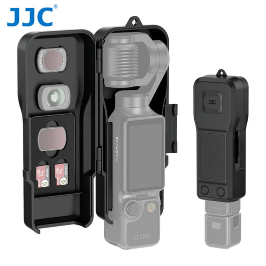 JJC Pocket 4 Protective Case for DJI Osmo Pocket 3 4 Accessories Screen Lens Protector Flip Cover w 3 Magnetic Filter 2 TF Slots