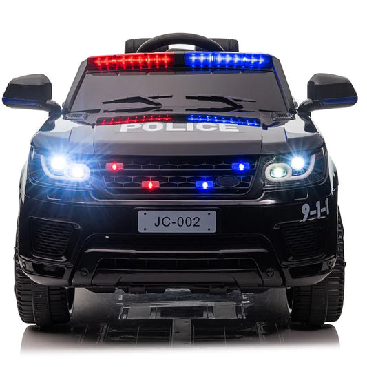 12V Load 30KG Big Size With Remote Control Children's Electric Four-wheel Rechargable Double Drive Toy Battery Police Music Car