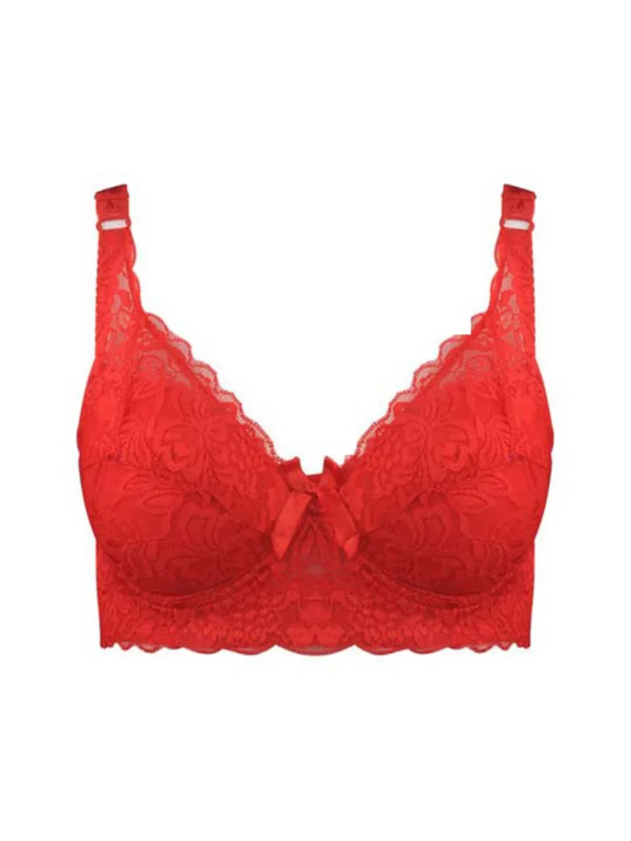 Hot Full cup thin underwear small bra plus size wireless adjustable lace Women's bra breast cover B C D cup Large size Lace Bras