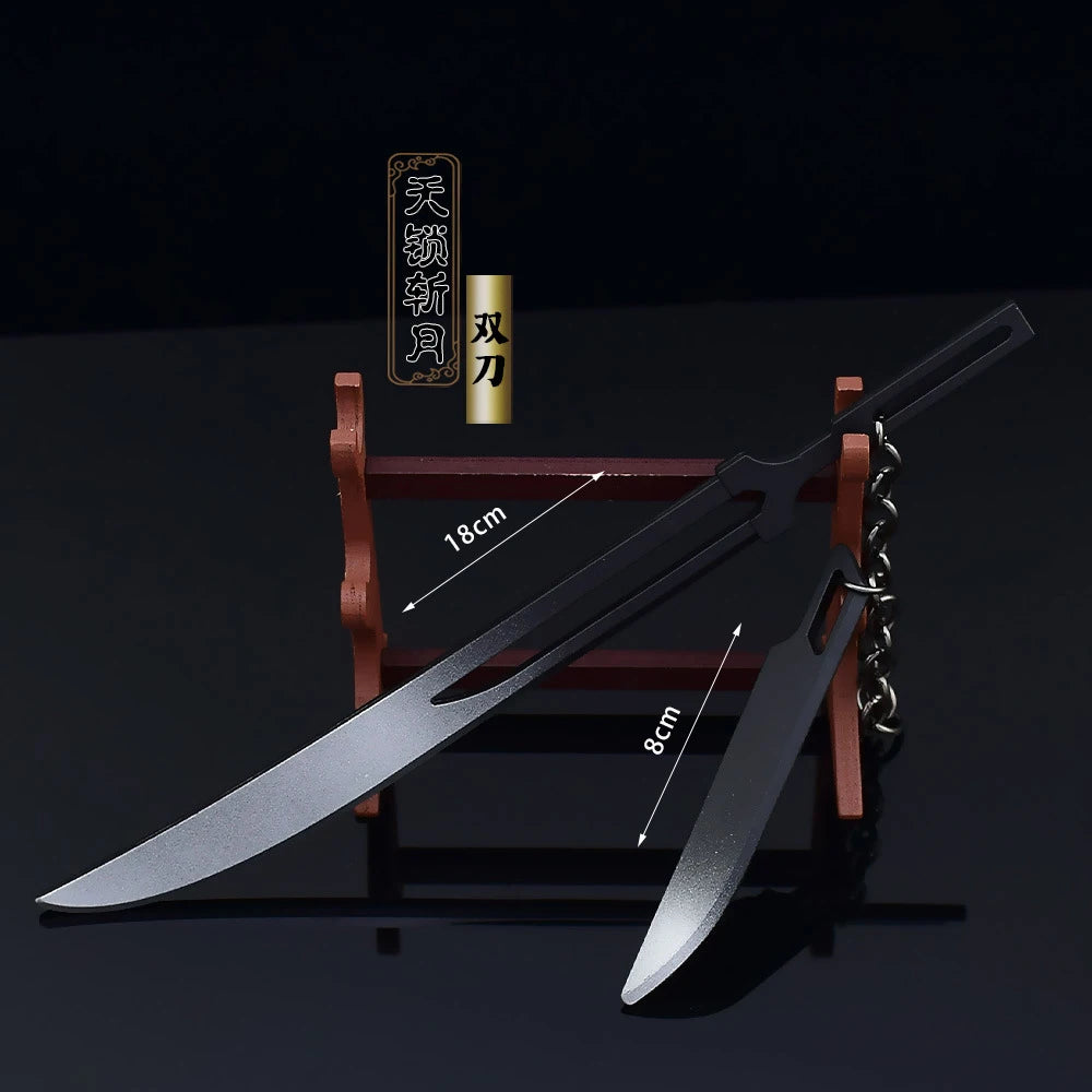 Bleach Mini Sword Model Keychain Zangetsu Zanpakutou Hitsugaya Toushirou Katana Keychains Accessories llaveros