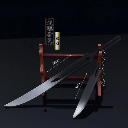 Bleach Mini Sword Model Keychain Zangetsu Zanpakutou Hitsugaya Toushirou Katana Keychains Accessories llaveros