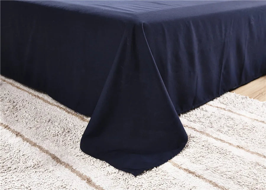 Spring Summer Autumn 1Pc 100% Polyester  Flat Sheet Solid Color High Quality Bed Sheet Various Sizes Can Be Customized