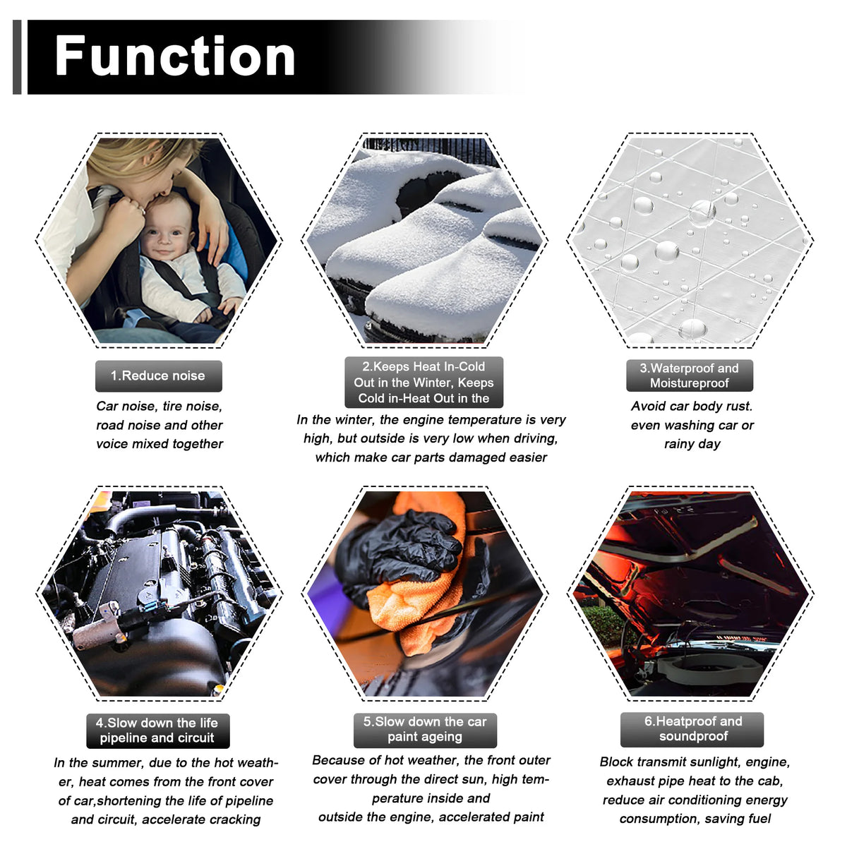 Uxcell 35/25/15pcs Self-Adhesive Sound Deadening Mat for Auto Van Sound Proofing Aluminum Foil Foam Car Thermal Insulator