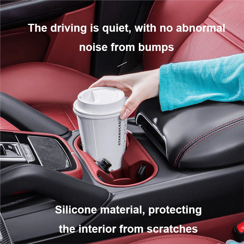 For Porsche Cayenne Macan Center Console Bottle Holder Insert Anti Slip Drink Organizer Auto Accessories Silicone Car Cup Holder
