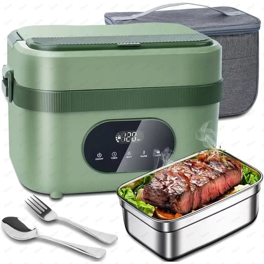 Gison Cordless Electric Lunch Box 1.5L Heating Lunch Box 18000mAh Battery Power Supply 60W Self-Heating Lunch Box Rechargeable