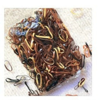 100pcs of Coffee Brown Elastic Hair Ties - Disposable High-Elasticity Ponytail Holders for Women And Girls.