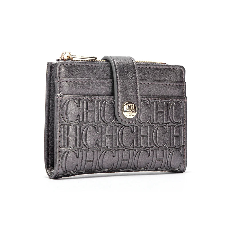 CHCH Fashion Classic Retro Men's and Women's Universal Wallet Letter Printed Portable Card Bag Zero Wallet