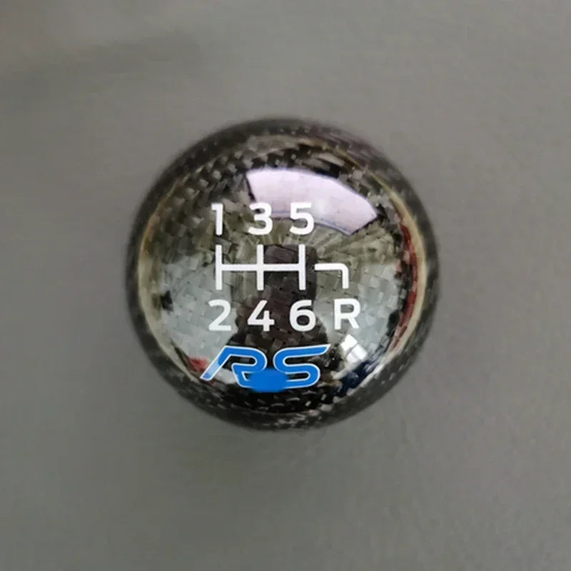 6 Speed Carbon Fiber Aluminum Racing Gear Shift Head Knob For Ford Focus ST RS Fiesta