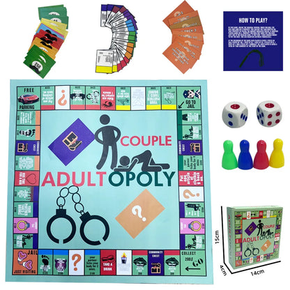 Couple Chessboard Monopolys Party Game, Adult Couple Dating Game Night for Various Festivals, Board Game Gifts for Adult 2025