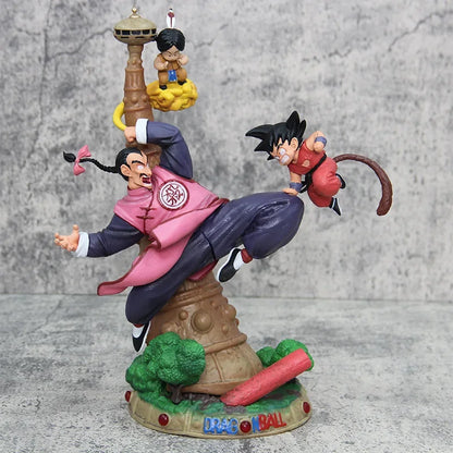 28cm Dragon Ball Anime Figures Goku Figurine Tao Pai Pai Vs Son Goku Series Karin Tower Action Figures Collectible Ornament Toys