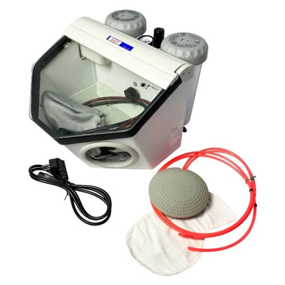 Dent Twin-Pen Sandblaster Dental Air Prophy Polisher Sandblasting Machine Lab Equipment jewelry Air Sand Blasting Tools
