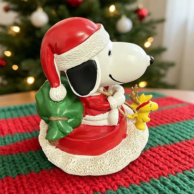 Snoopy Ornament Kawaii Cartoon Snoopy Christmas Theme Series Desktop Ornament For Girls Office Desktop Decoration Home Decoratio